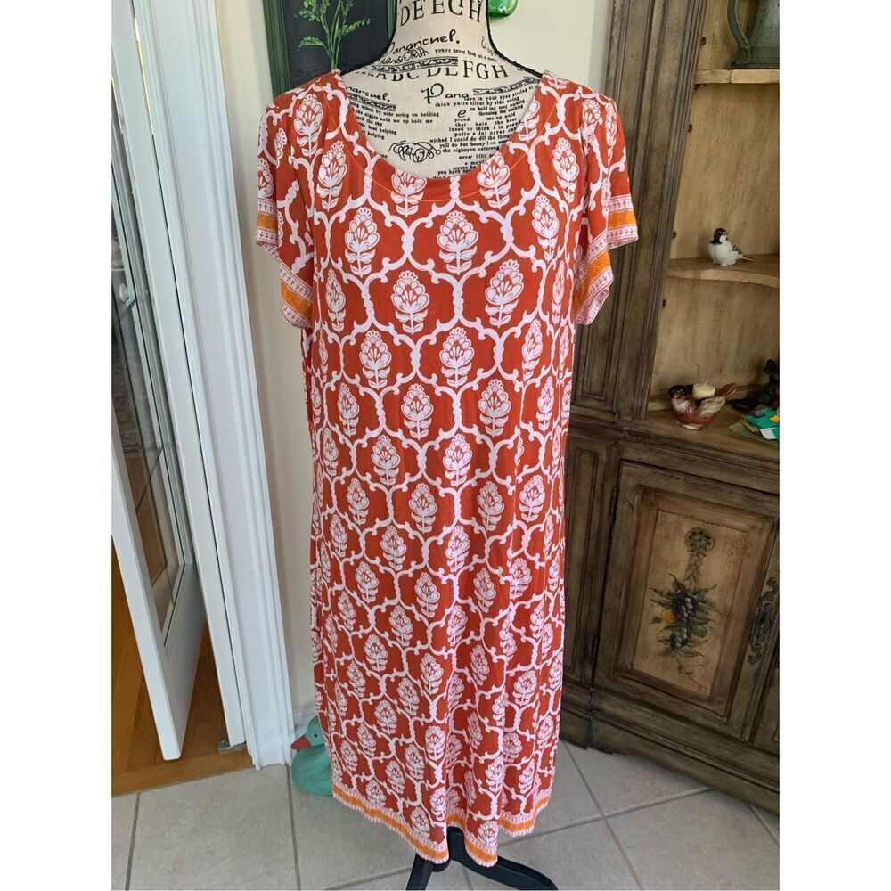 Hatley Dress Short Sleeve Orange Floral Nellie Dress - Picture 7 of 7